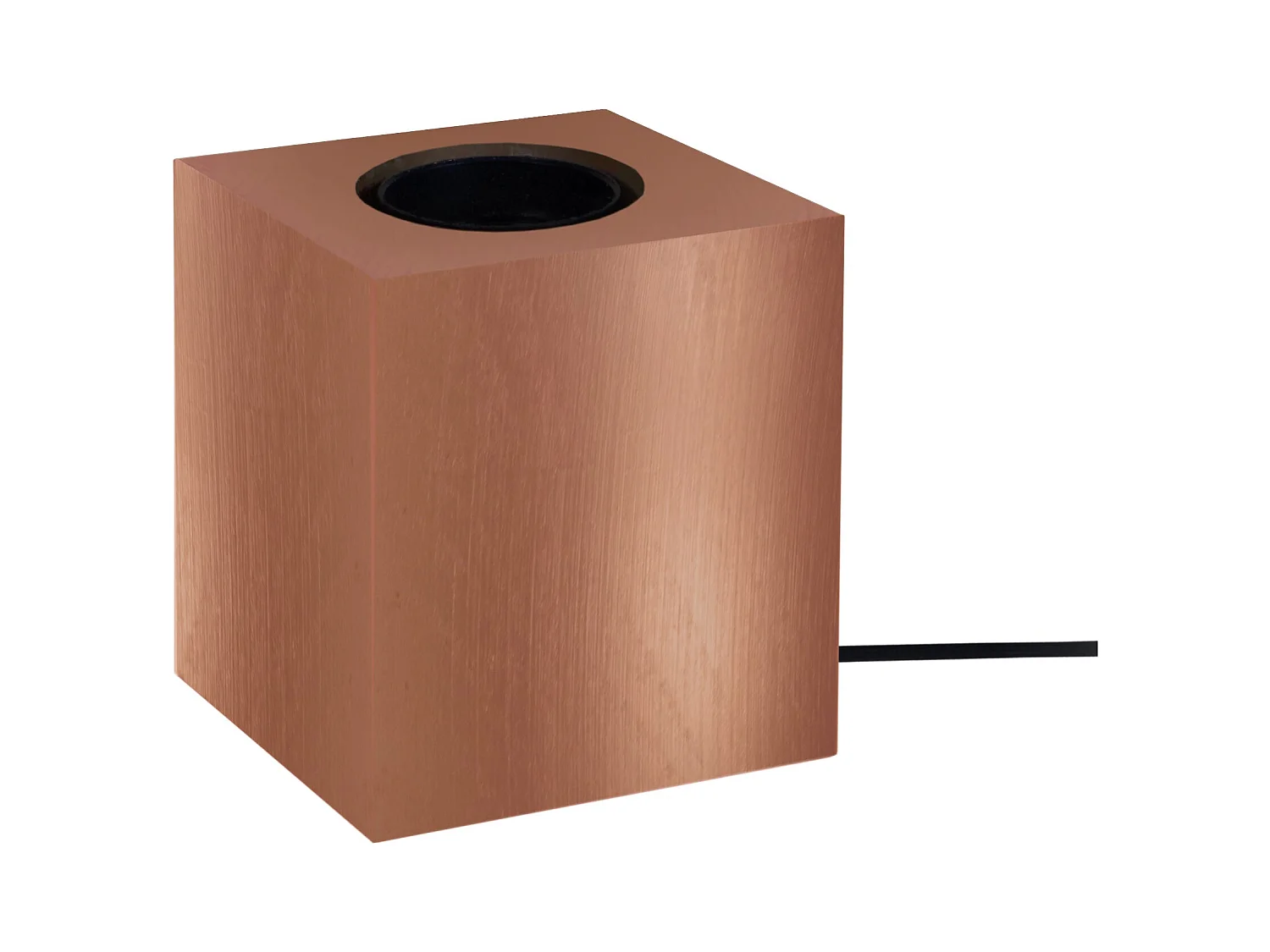 Lampe de Chevet TOSEL ,bois,Cuivre ,H10,5xD8xP8 cm
