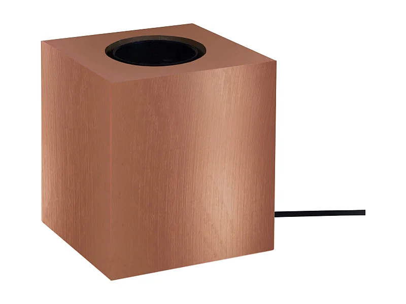 Lampe de Chevet TOSEL ,bois,Cuivre ,H10,5xD8xP8 cm