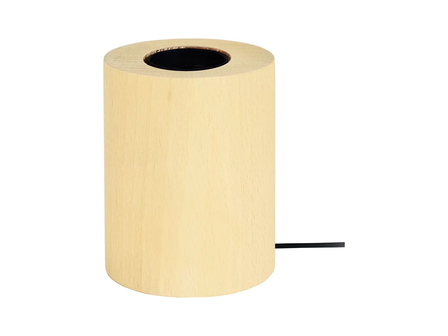 Lampe de Chevet TOSEL ,bois,Jaune ,H10,5xD8xP8cm
