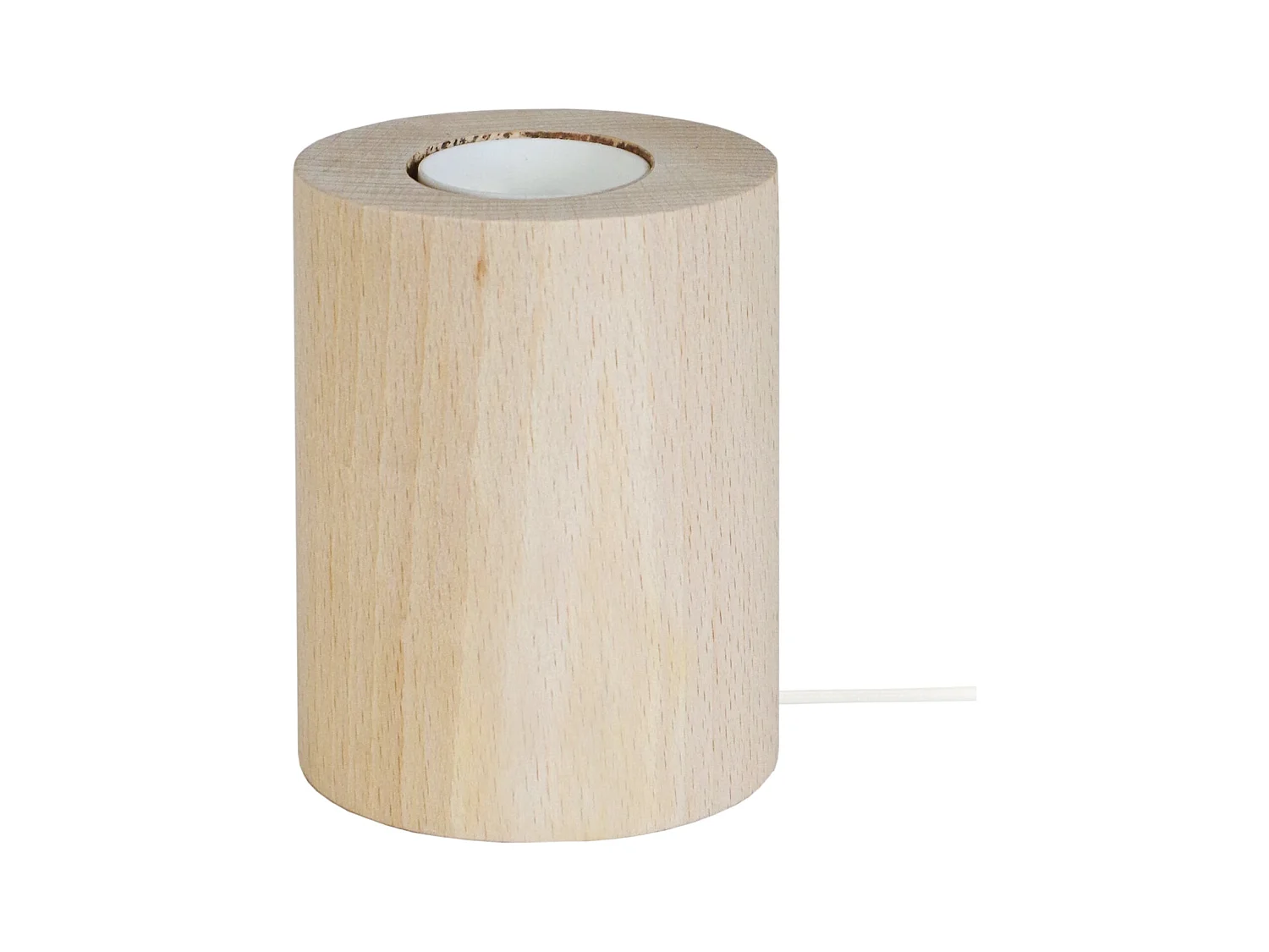 Lampe de Chevet TOSEL ,bois,naturel,H10,5xD8xP8cm