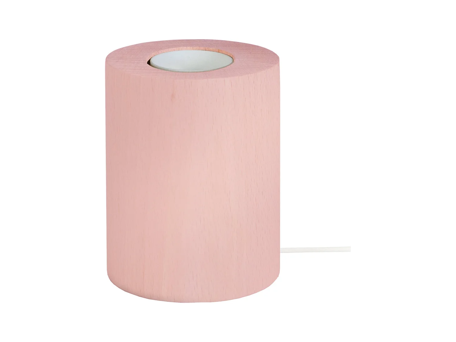 Lampe de Chevet TOSEL ,bois,Rose ,H10,5xD8xP8cm