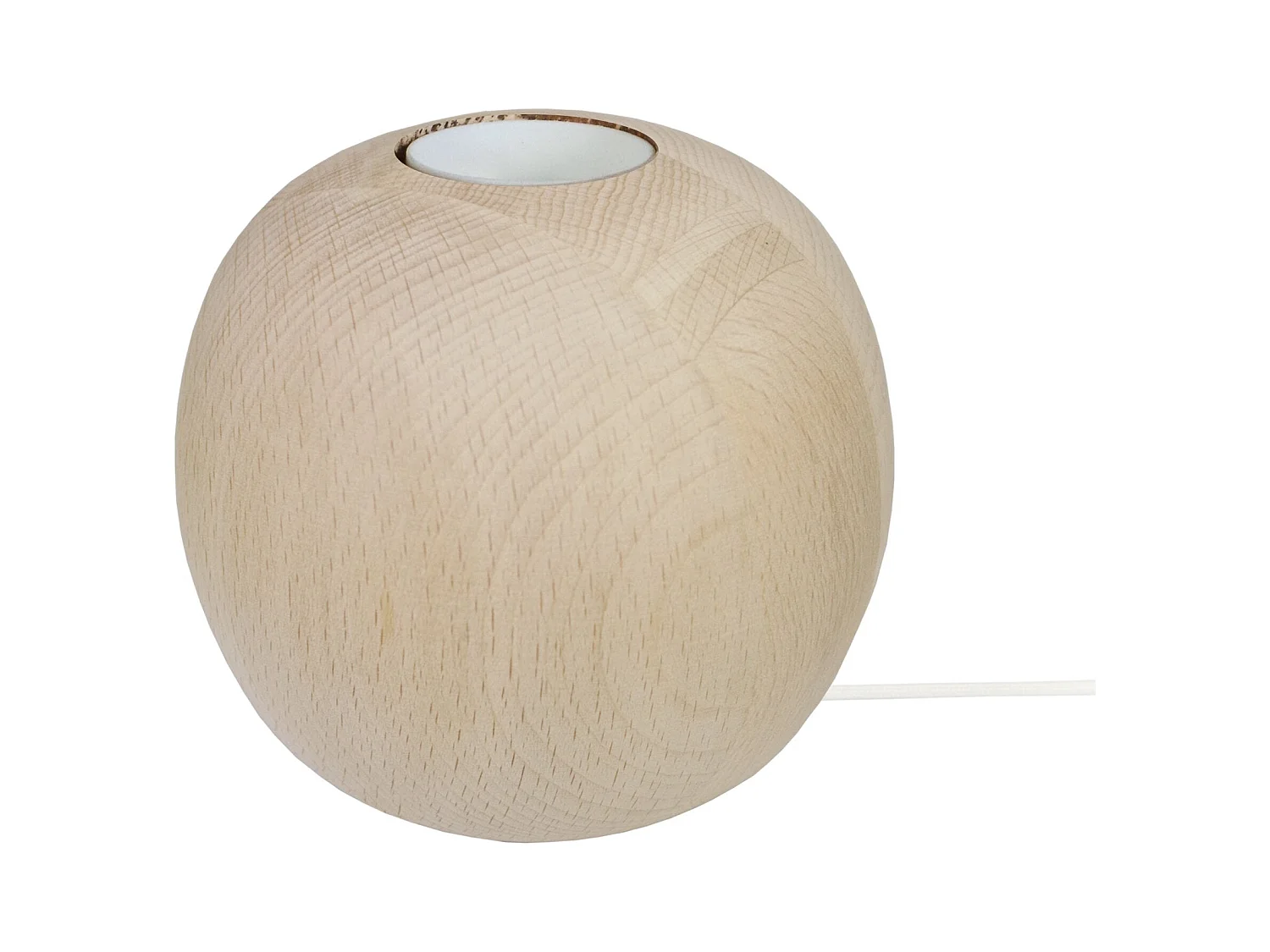 Lampe de Chevet TOSEL ,bois,naturel,H10xD11xP11cm