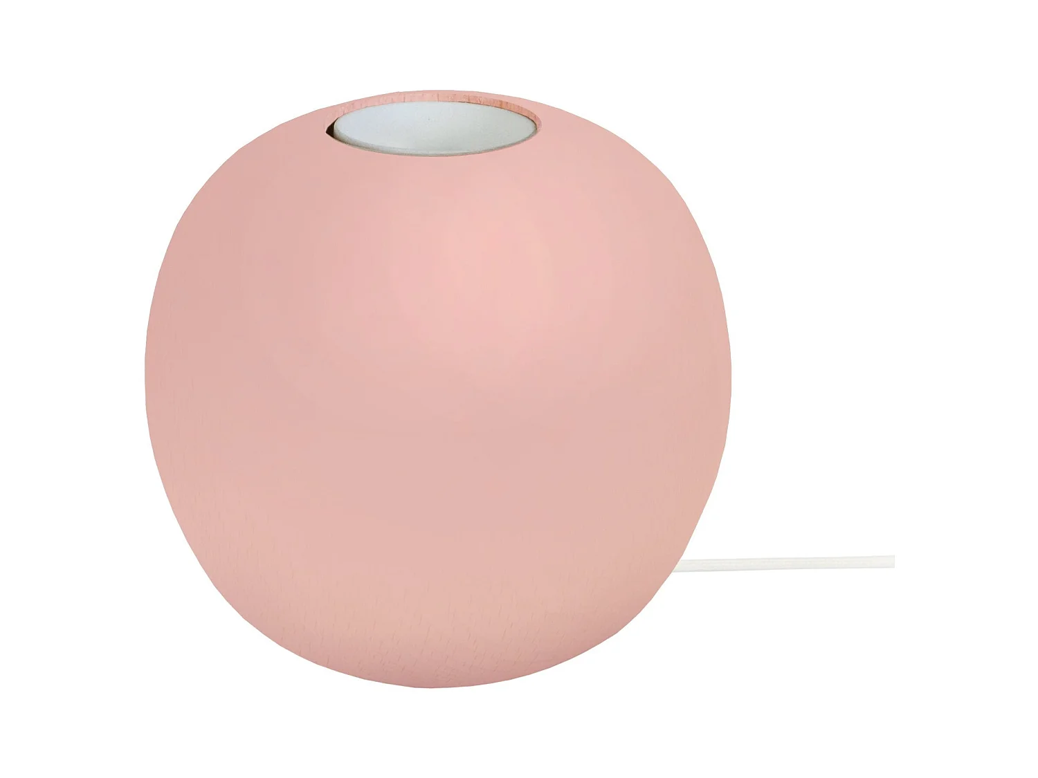 Lampe de Chevet TOSEL ,bois,Rose ,H10xD11xP11cm