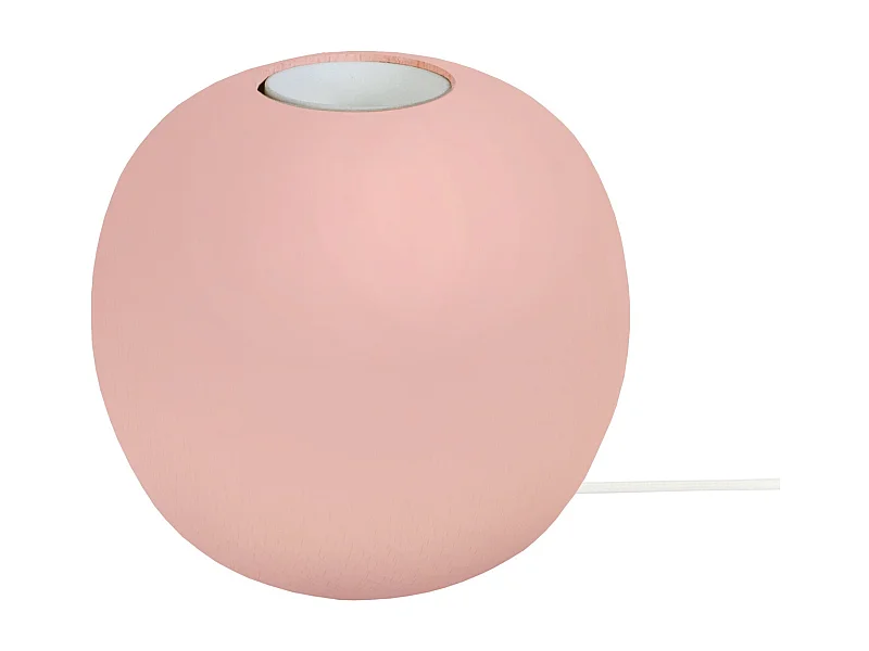 Lampe de Chevet TOSEL ,bois,Rose ,H10xD11xP11cm