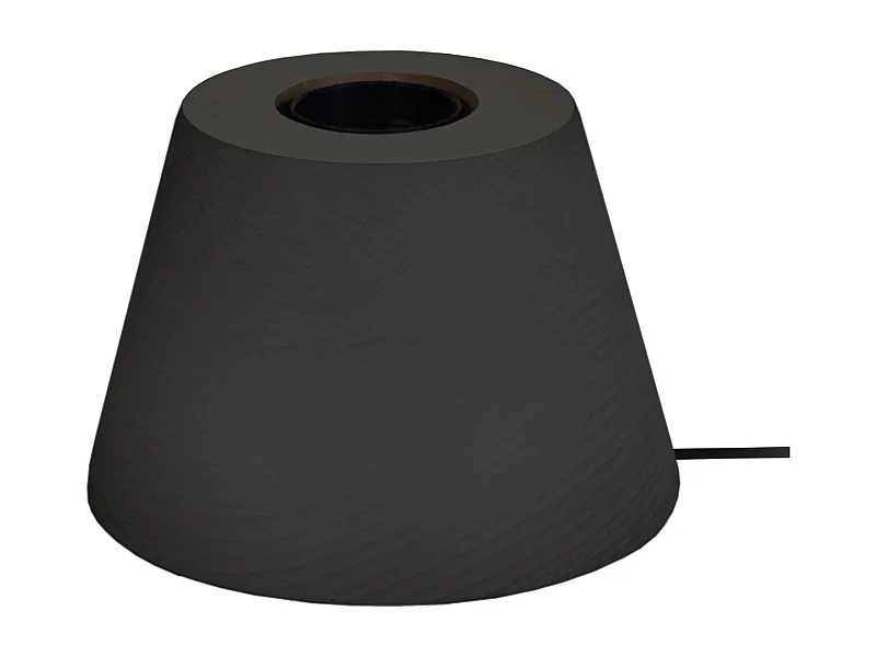 Base da lâmpada TOSEL CONE madeira cônico preto D11 x  H7,5  cm