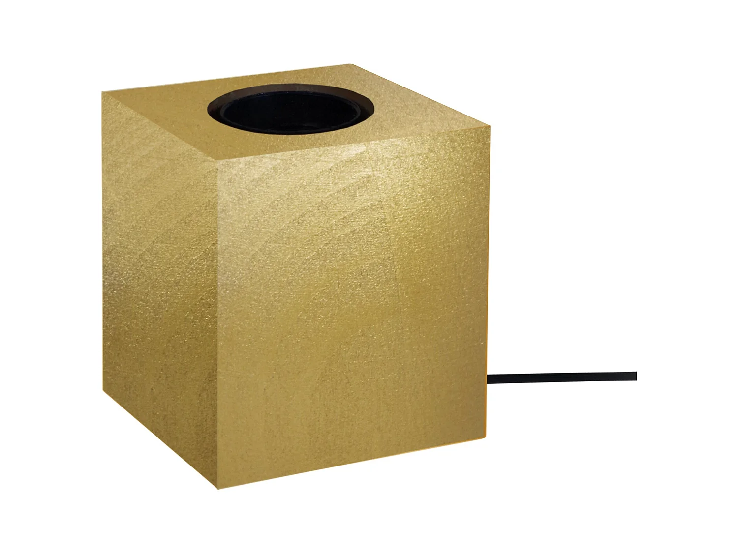 Lampe de Chevet TOSEL ,bois,Doré ,H10,5xD8xP8cm