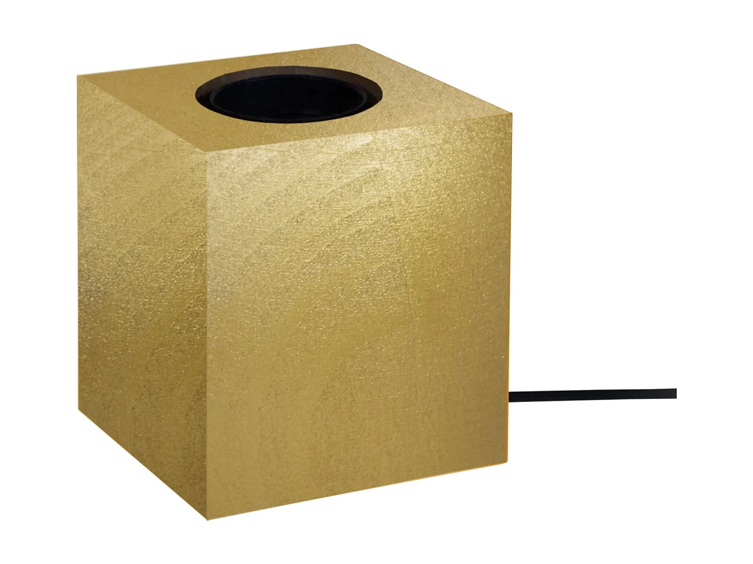 Lámpara de noche TOSEL ,madera,Dorado ,A10,5xD8xP8cm