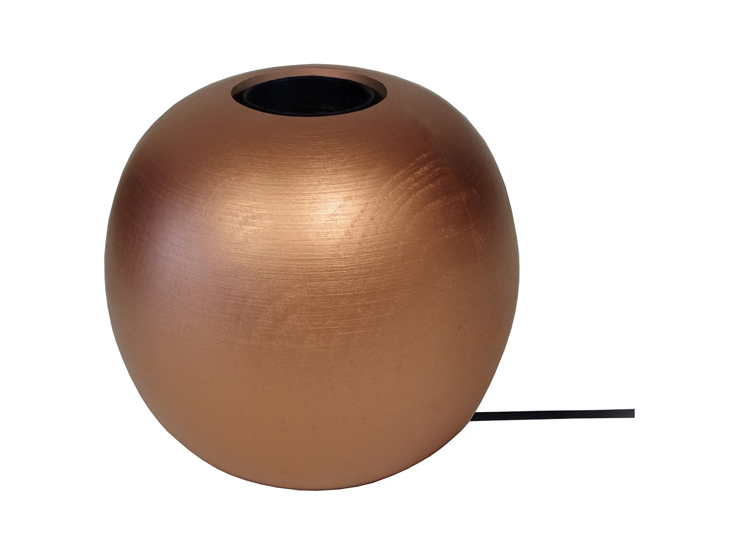 Lampe de Chevet TOSEL ,bois,Cuivre ,H10xD11xP11cm