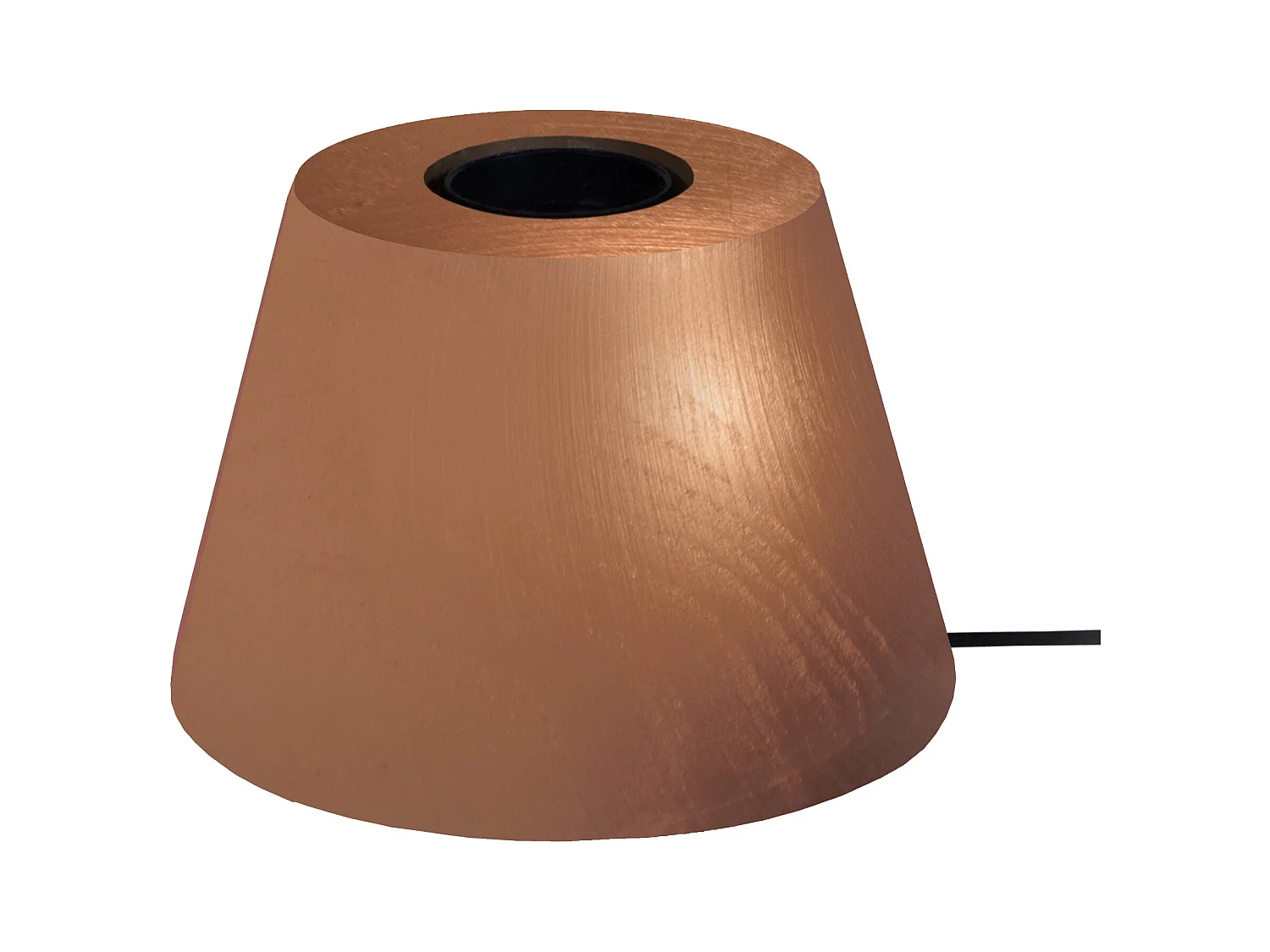 Lampe de Chevet TOSEL ,bois,Cuivre ,H7,5xD11xP11cm