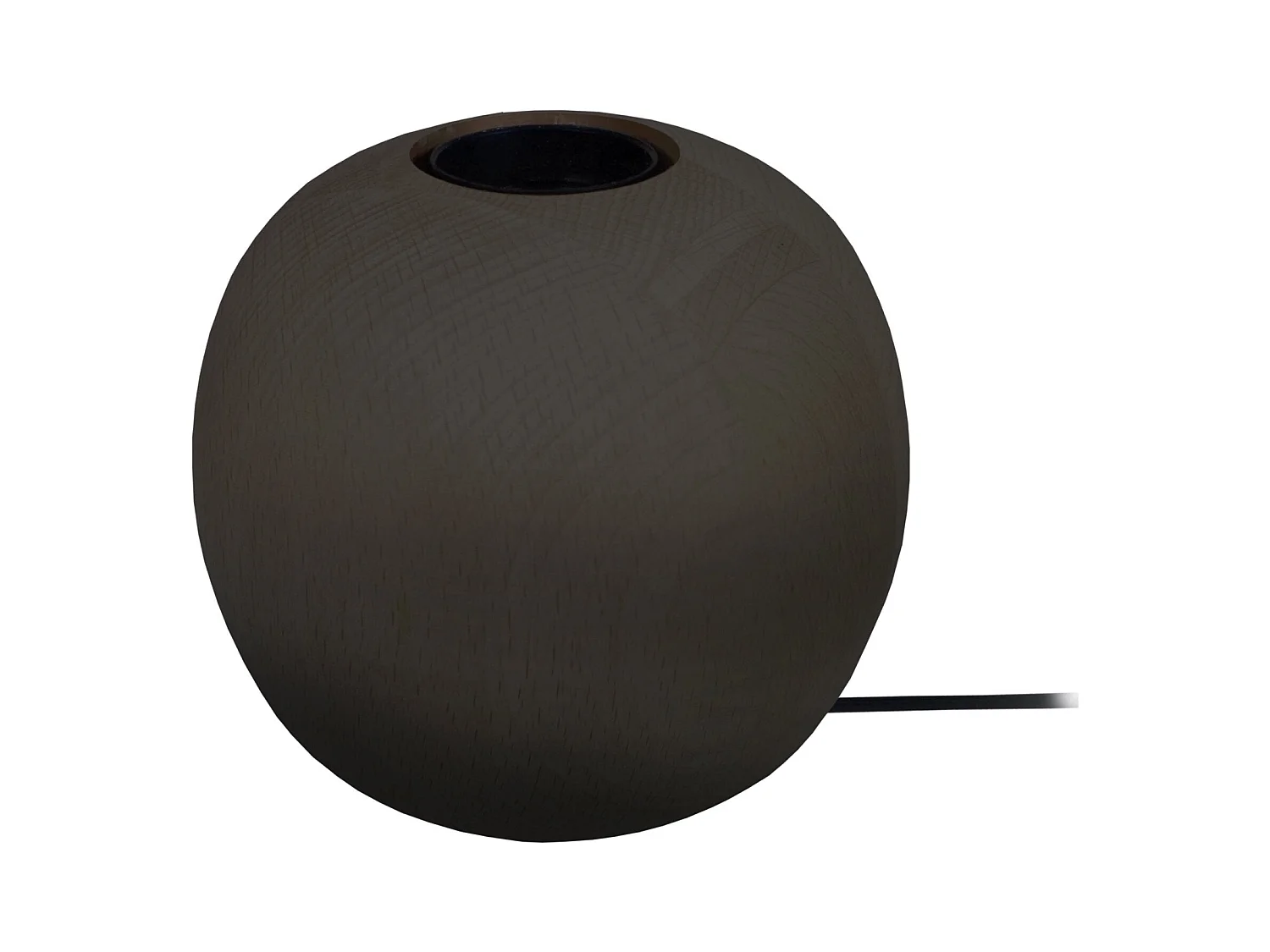 Lampe de Chevet TOSEL ,bois,Noir ,H10xD11xP11cm