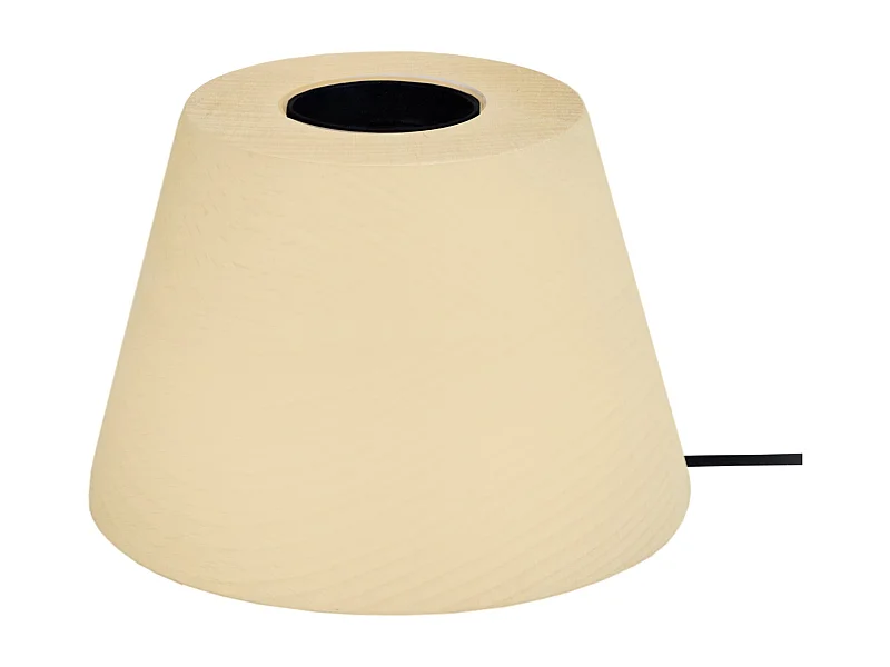 Lampe de Chevet TOSEL ,bois,Jaune ,H7,5xD11xP11cm