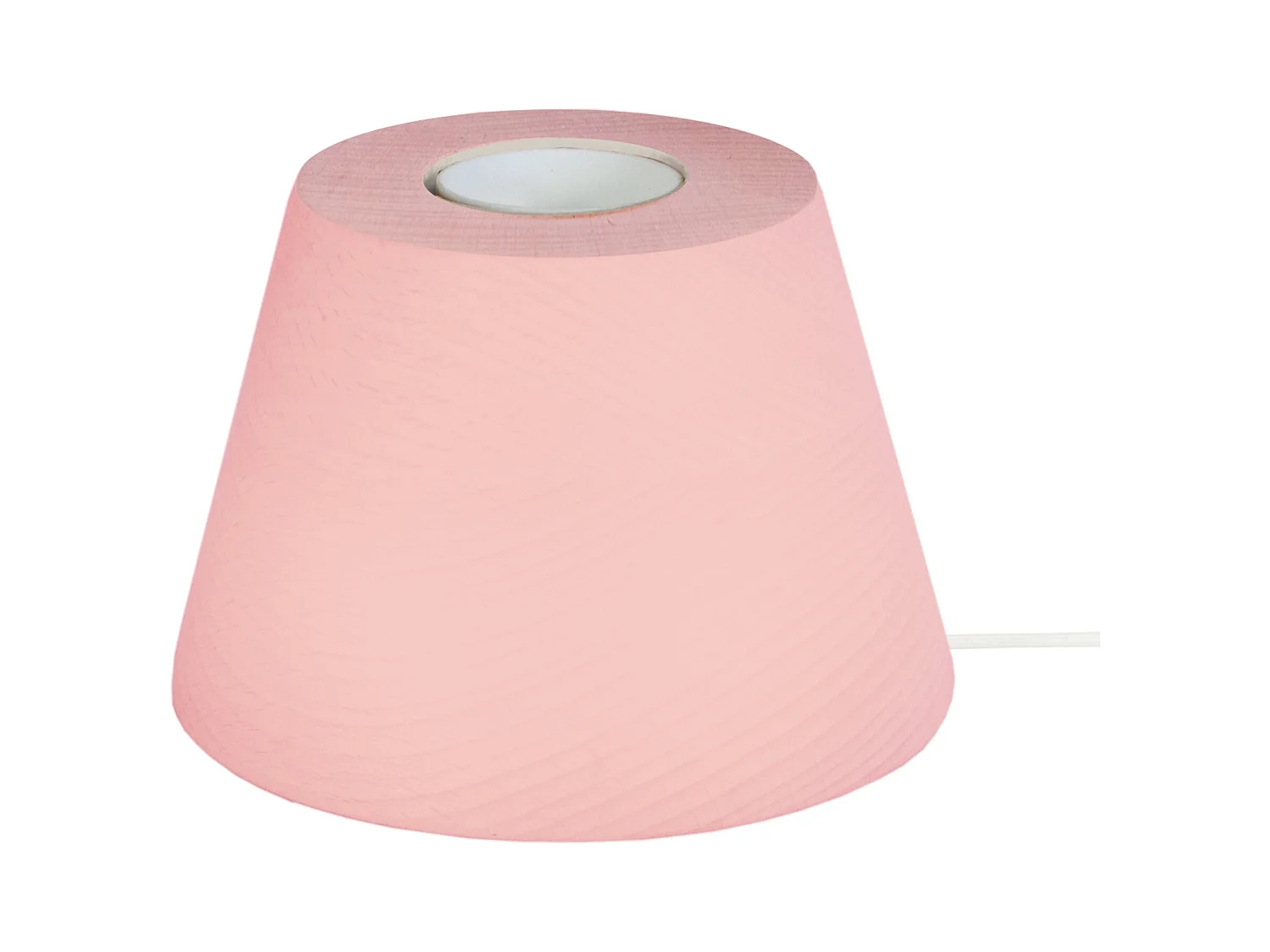 Lampe de Chevet TOSEL ,bois,Rose ,H7,5xD11xP11cm