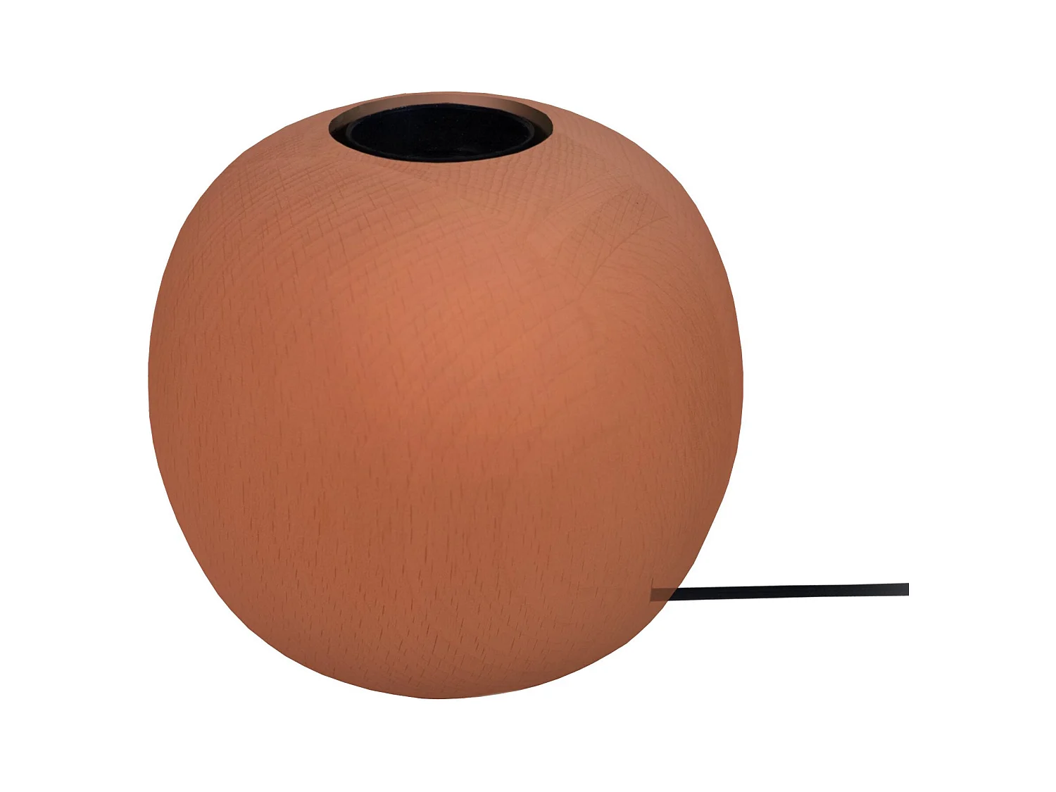 Lampe de Chevet TOSEL ,bois,Marron,H10xD11xP11cm