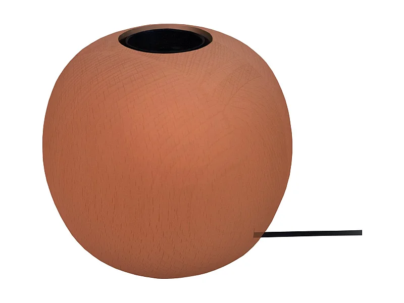 Lampe de Chevet TOSEL ,bois,Marron,H10xD11xP11cm