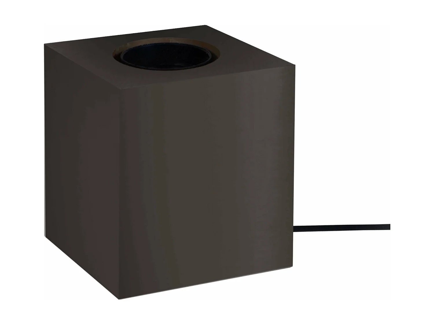 Base da lâmpada TOSEL CUBE madeira quadrado preto D8 x  H10,5  cm