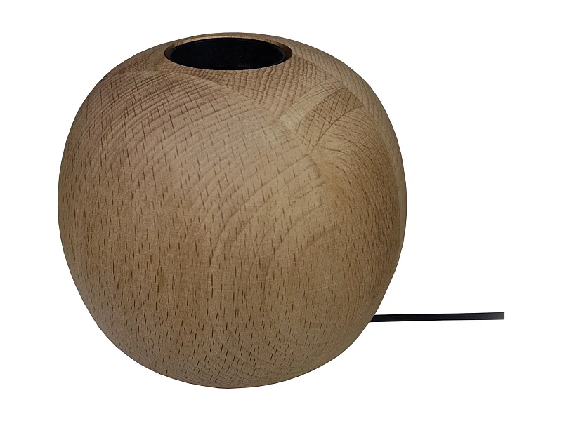 Lámpara de noche TOSEL ,madera,nogal,A10xD11xP11cm