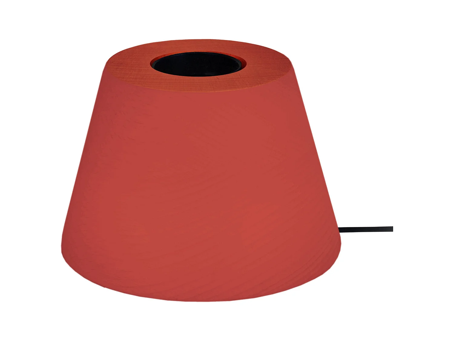 Lampe de Chevet TOSEL ,bois,Rouge ,H7,5xD11xP11cm