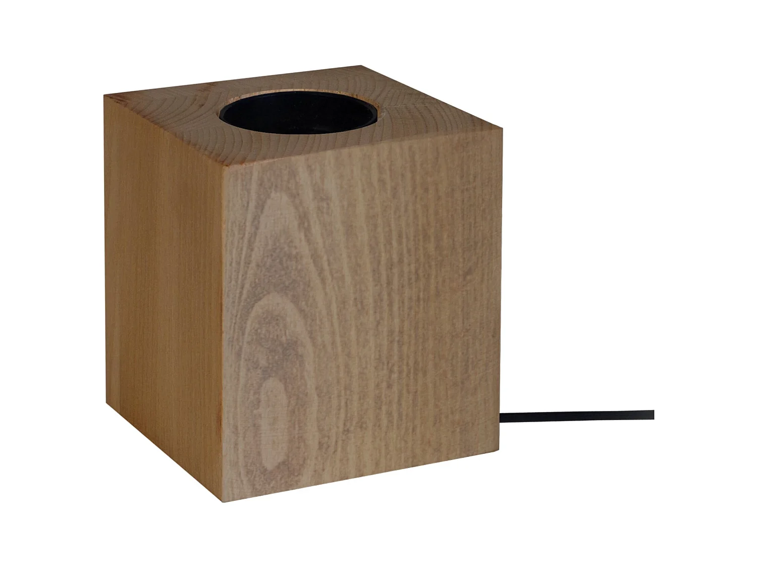 Lampe de Chevet TOSEL ,bois,foncé ,H10,5xD8xP8 cm