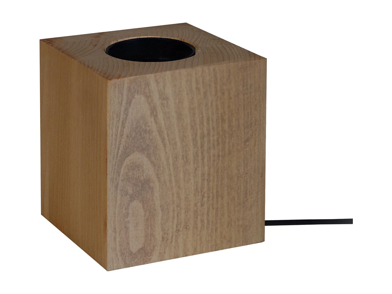 Lampe de Chevet TOSEL ,bois,foncé ,H10,5xD8xP8 cm