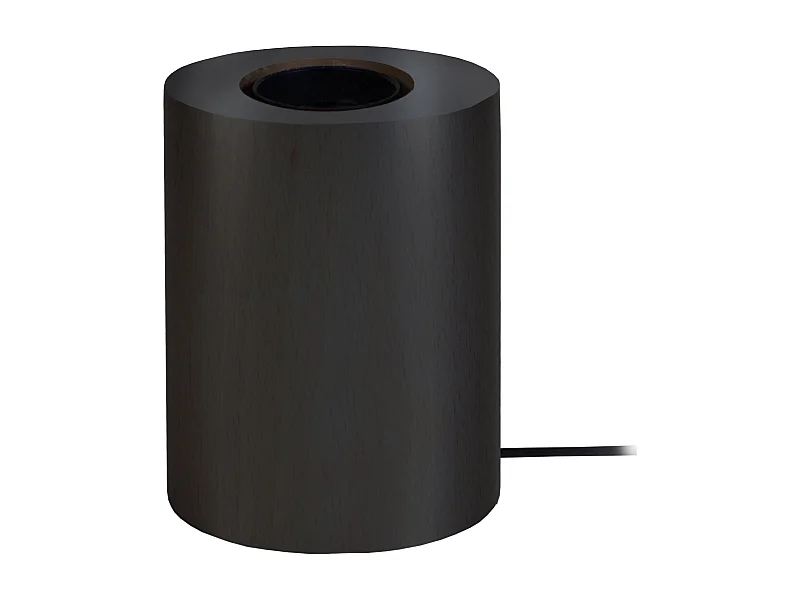 Base da lâmpada TOSEL CYLINDRE madeira cilindro preto D8 x  H10,5  cm