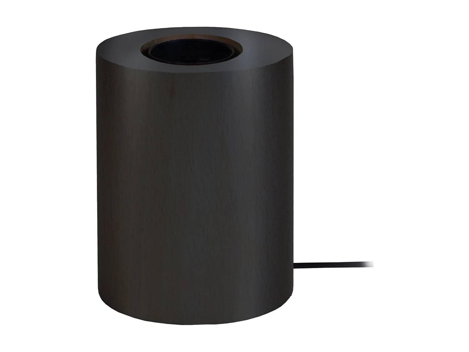 Base da lâmpada TOSEL CYLINDRE madeira cilindro preto D8 x  H10,5  cm