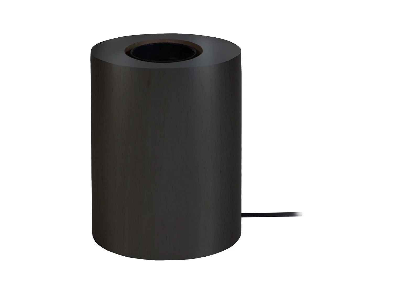 Lampe de Chevet TOSEL ,bois,Noir ,H10,5xD8xP8cm