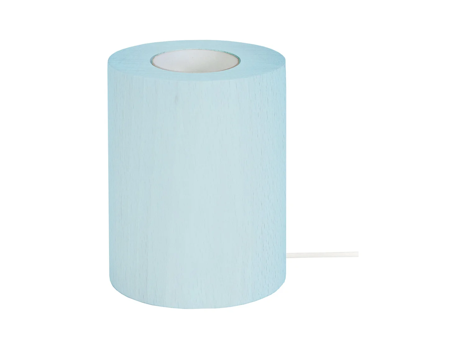 Lampe de Chevet TOSEL ,bois,Bleu,H10,5xD8xP8cm