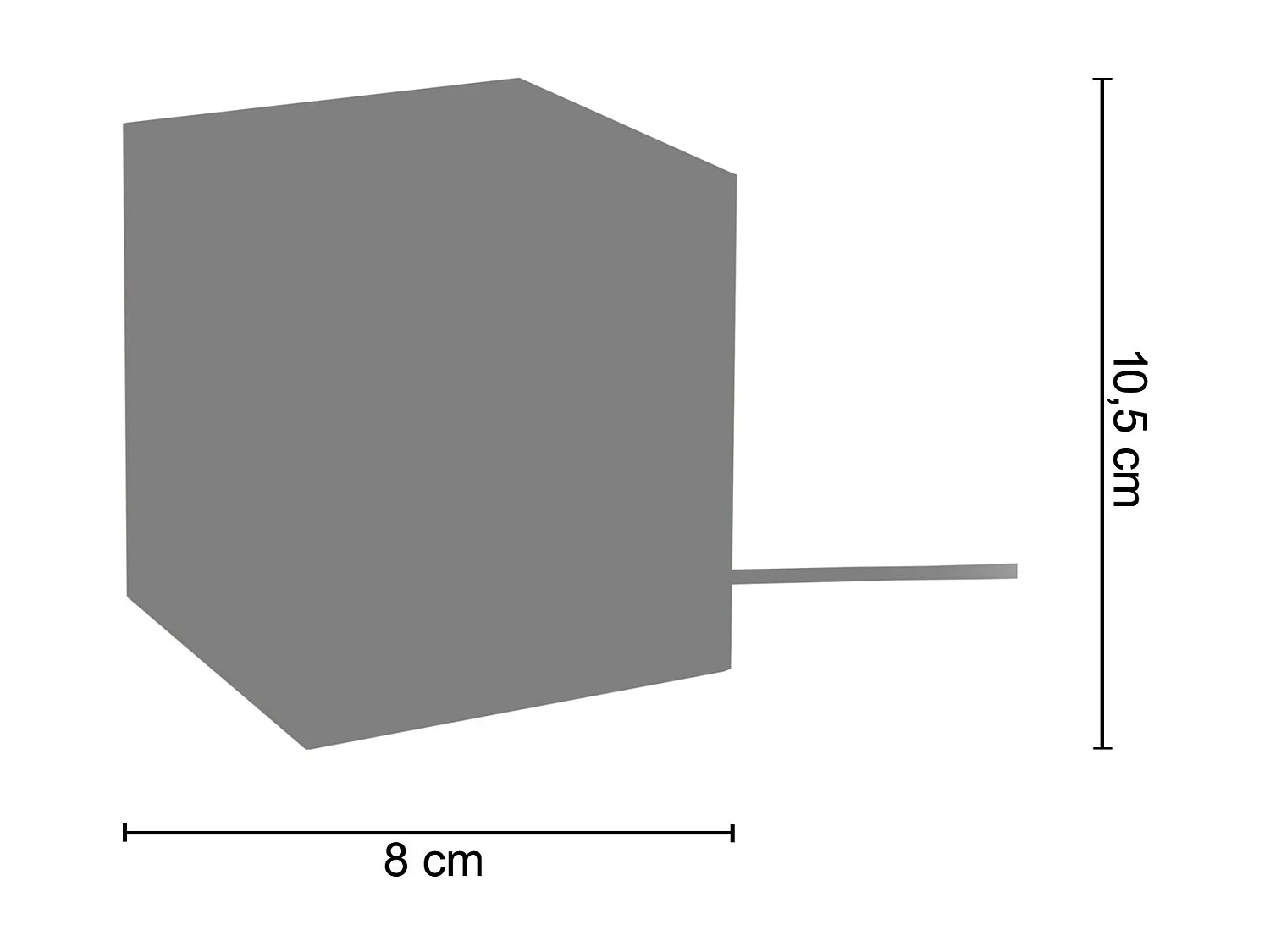 Base da lâmpada TOSEL CUBE madeira quadrado rosa D8 x  H10,5  cm