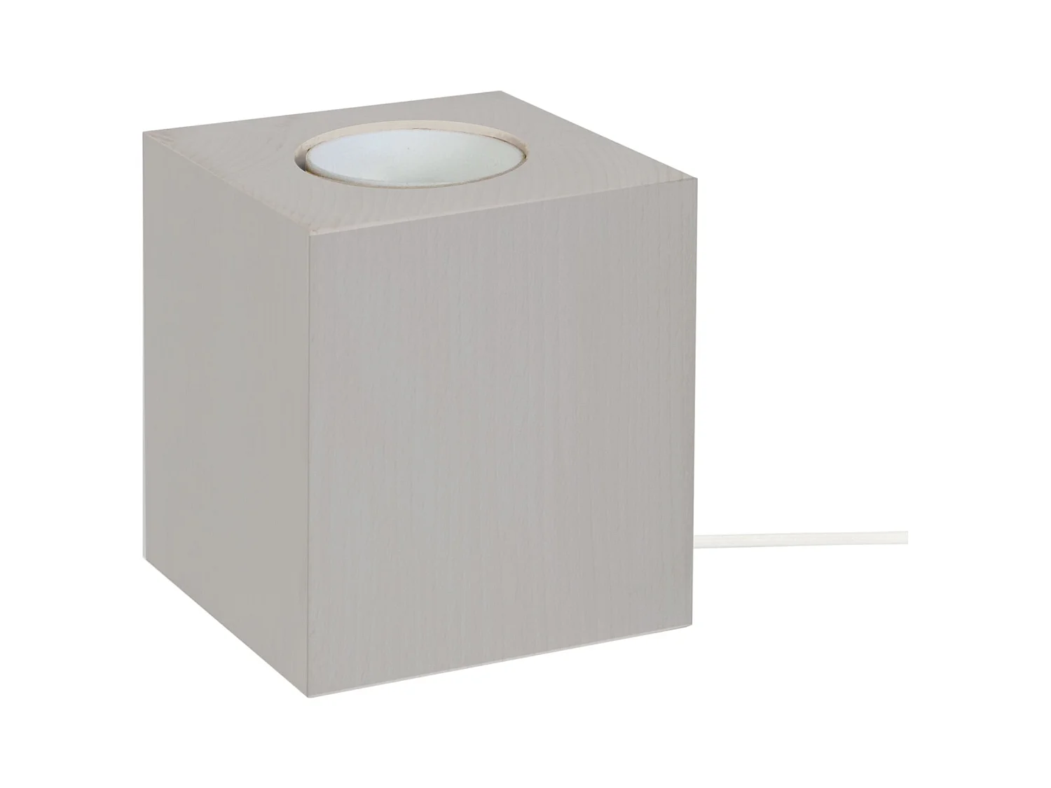 Lampe de Chevet TOSEL ,bois,Gris ,H10,5xD8xP8 cm