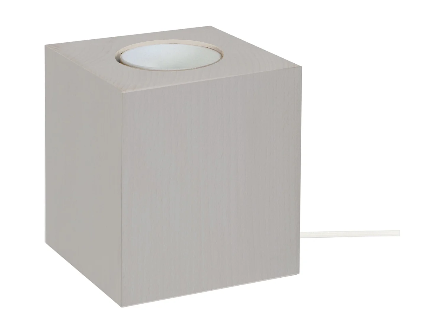 Base da lâmpada TOSEL CUBE madeira quadrado cinza D8 x  H10,5  cm