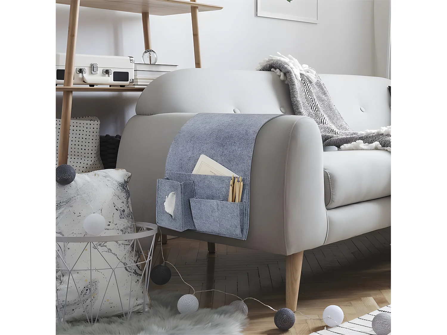 Pochette de Rangement "Canapé" 24cm Gris