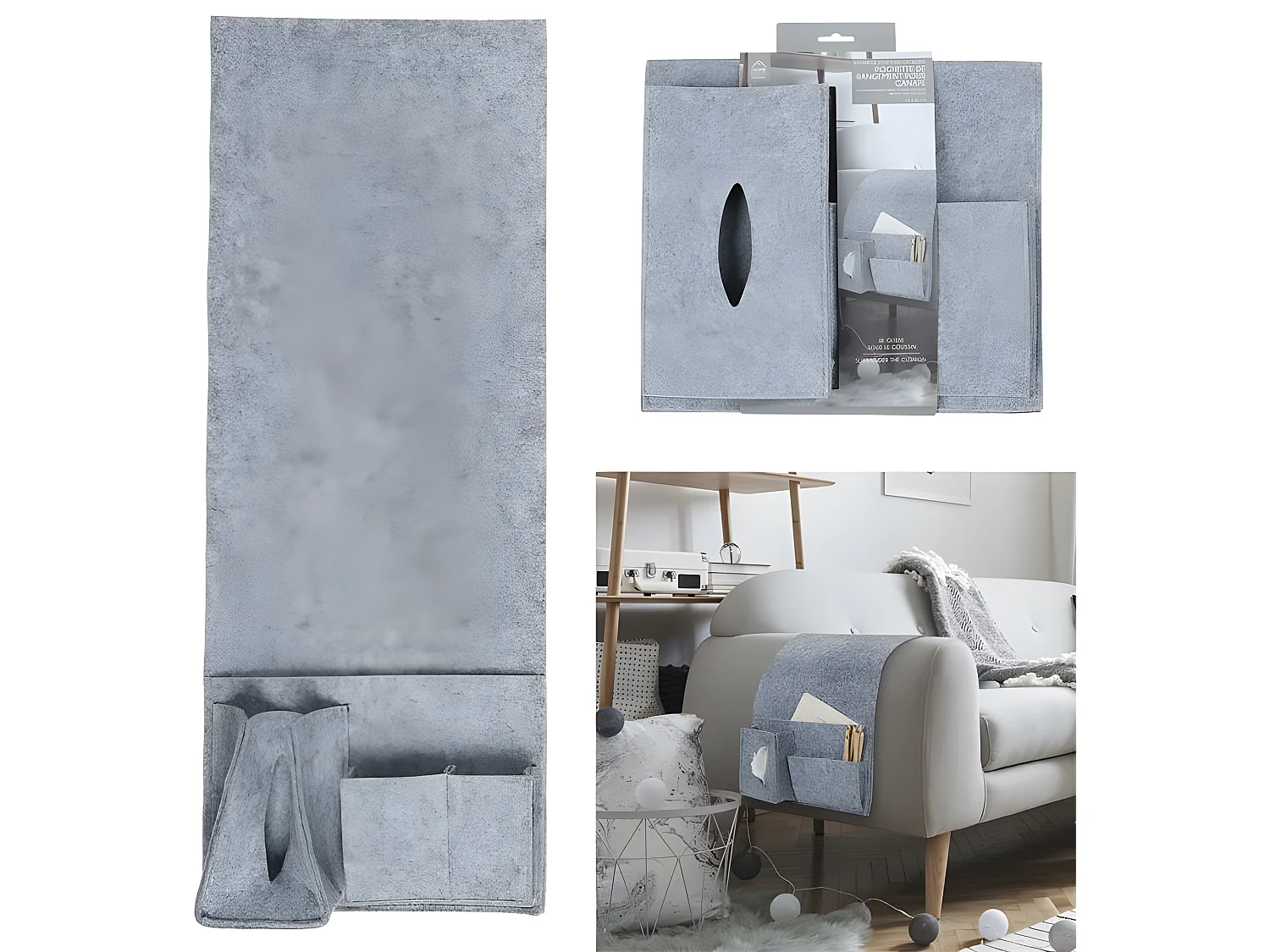 Pochette de Rangement "Canapé" 24cm Gris