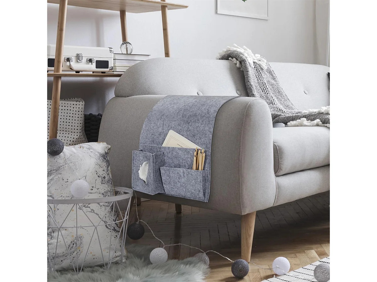 Pochette de Rangement "Canapé" 24cm Gris