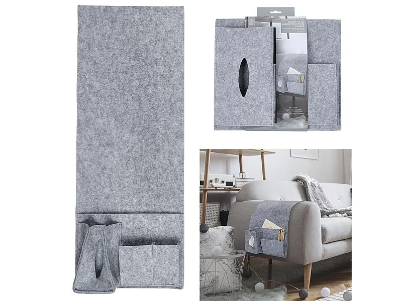 Pochette de Rangement "Canapé" 24cm Gris