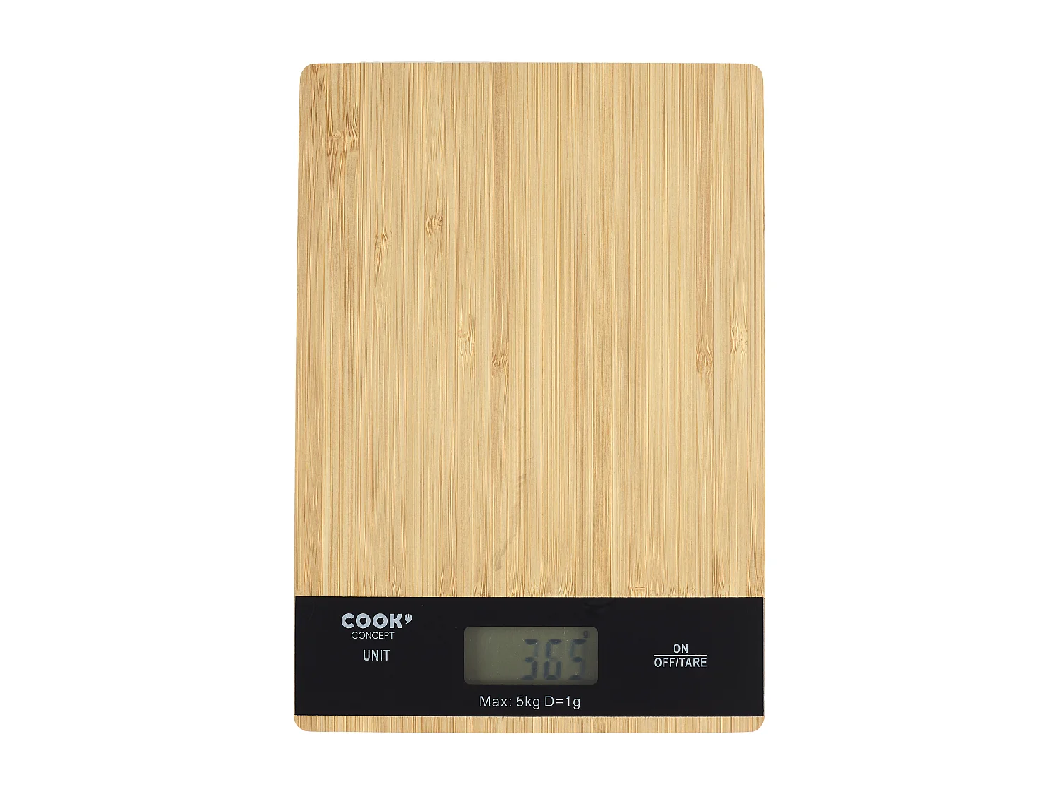 Balance De Cuisine Rectangulaire Bambou 5kg Marron, Noir