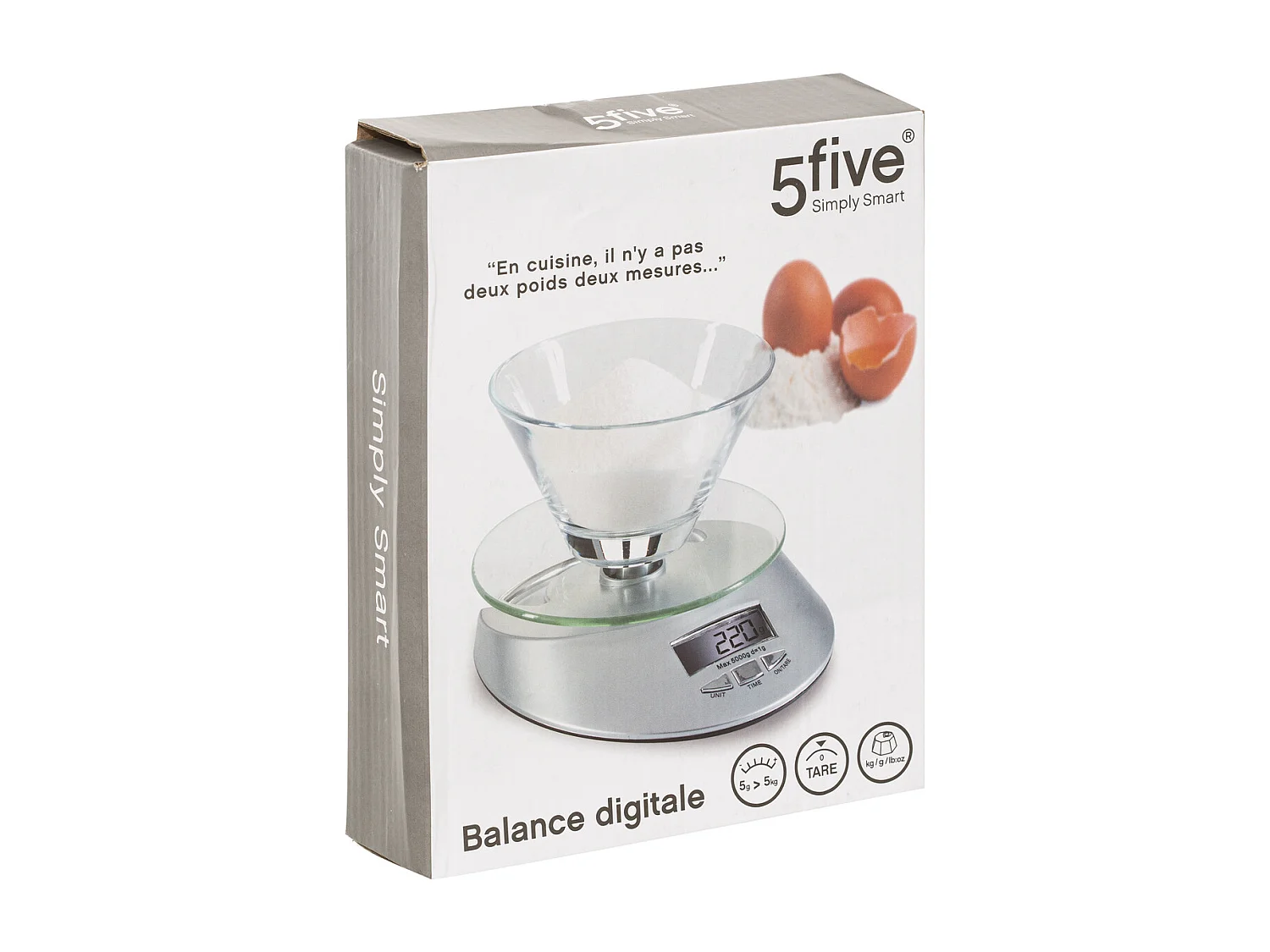 Balance de Cuisine Digital "Pesée" 16cm Argent