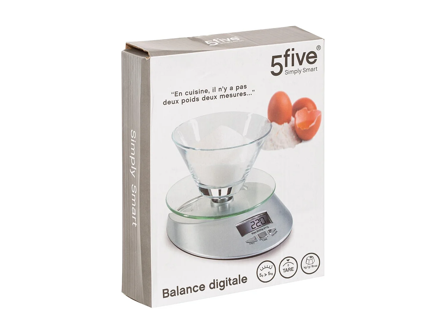 Balance de Cuisine Digital "Pesée" 16cm Argent