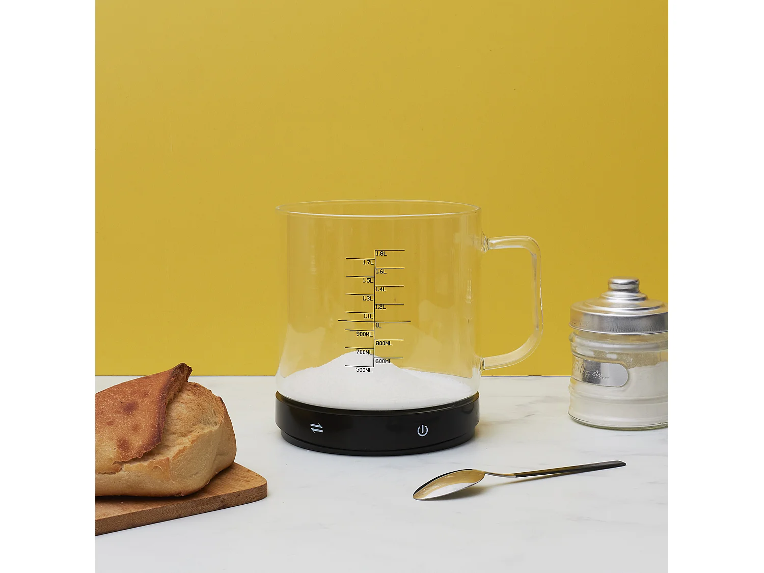 Balance 5kg Avec Verre Doseur Amovible 1.5l Noir, Transparent