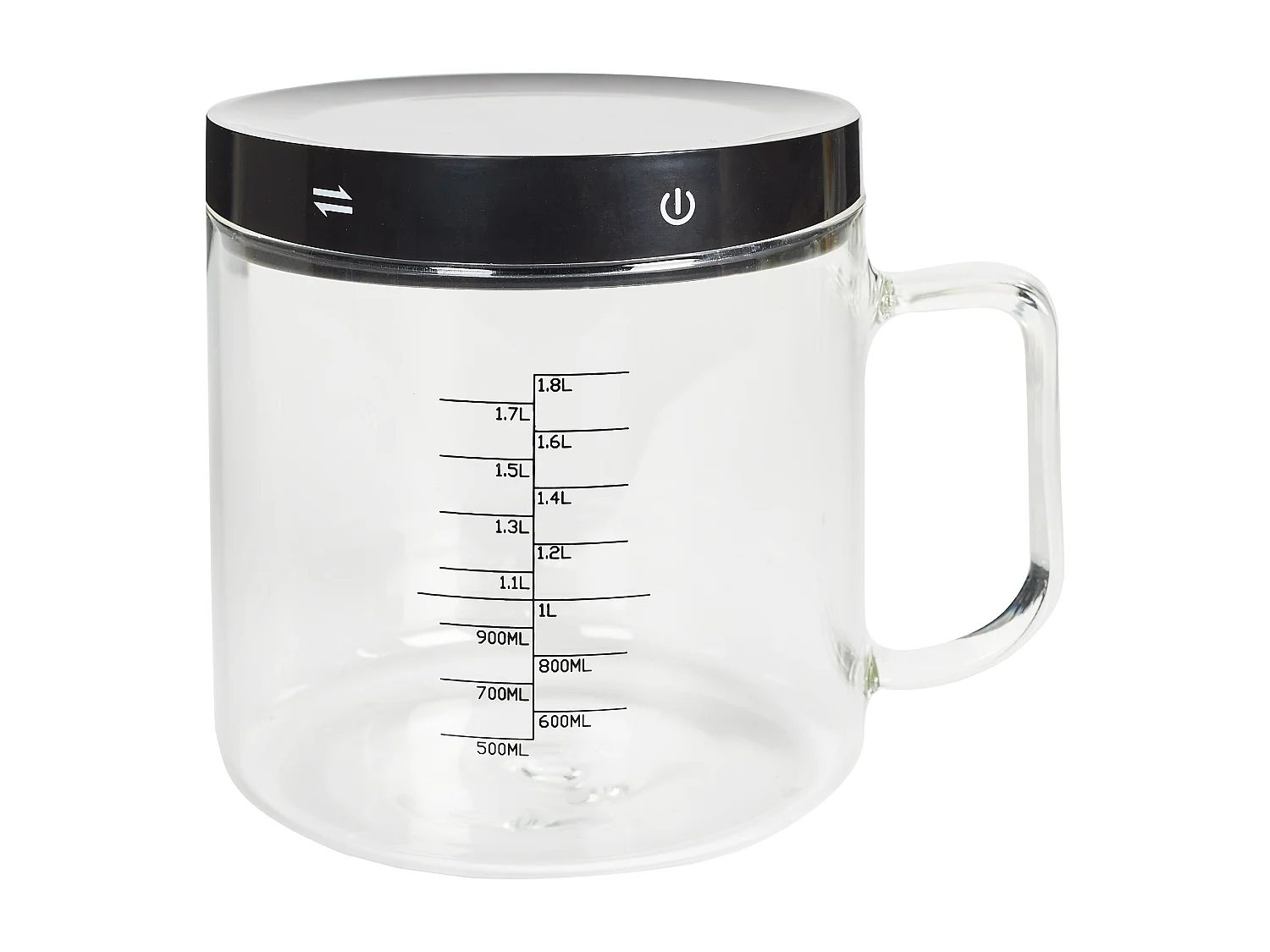 Balance 5kg Avec Verre Doseur Amovible 1.5l Noir, Transparent