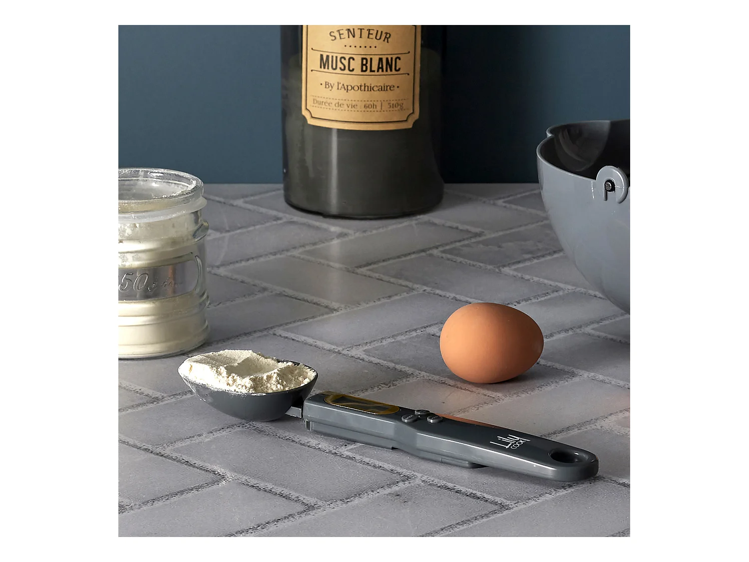 Cuillere De Mesure Numerique Gris, Beige