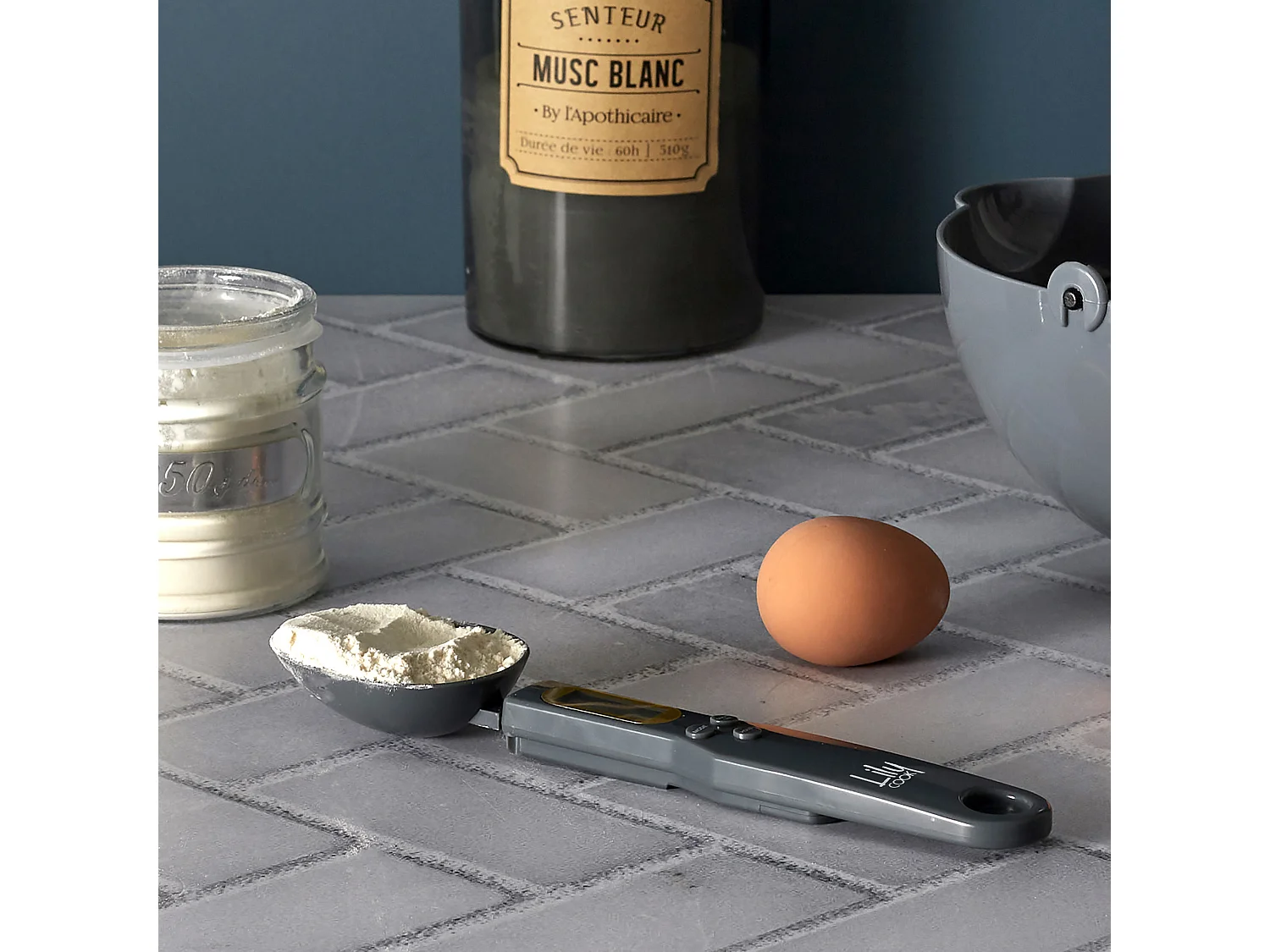 Cuillere De Mesure Numerique Gris, Beige