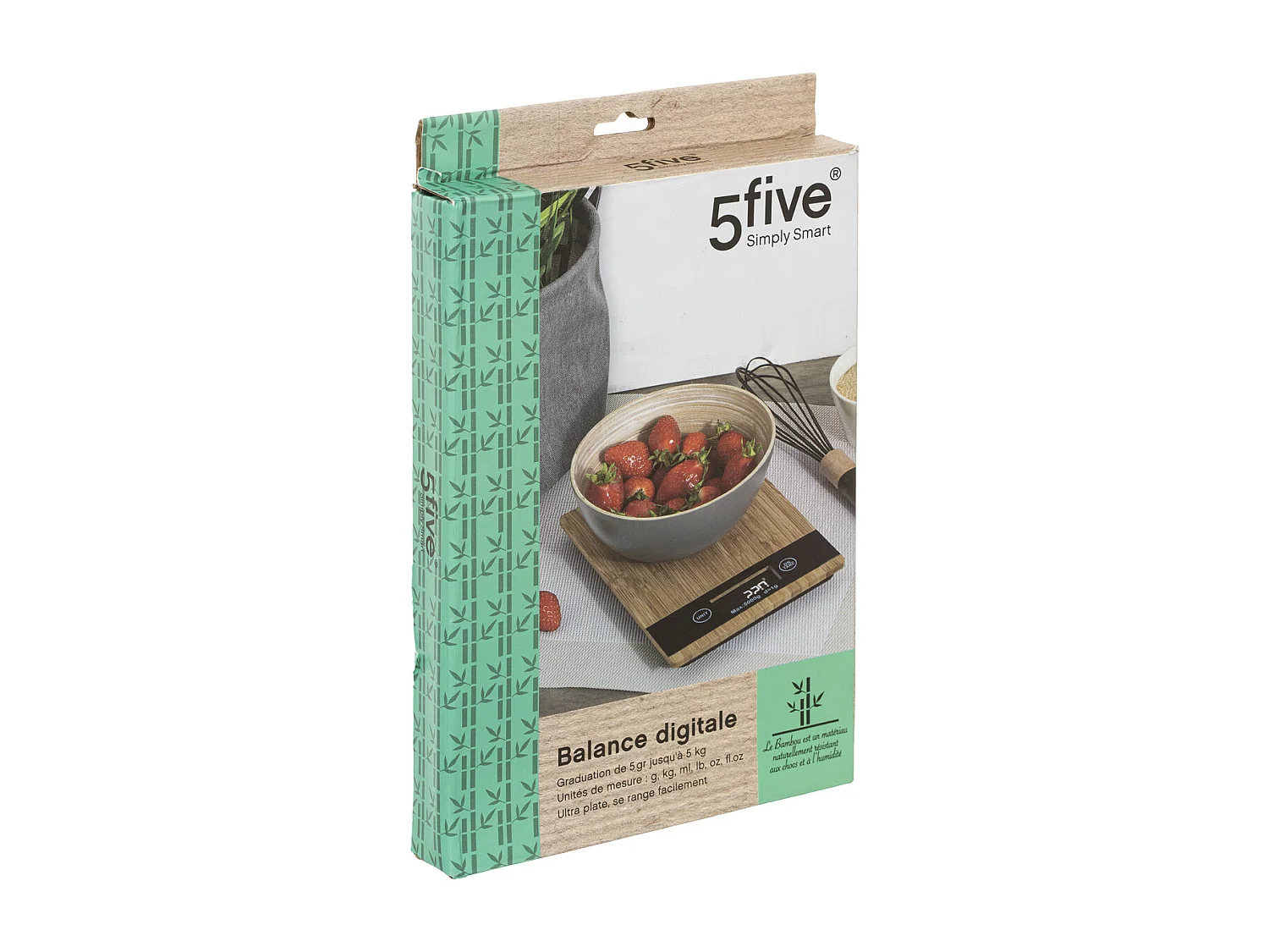 Balance Digitale "Bambou" 21cm Naturel
