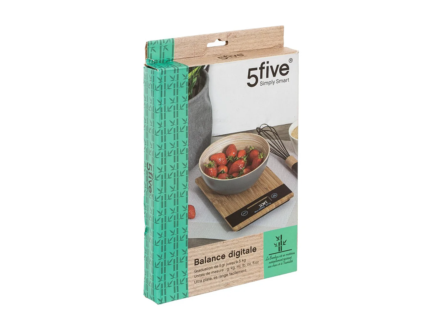 Balance Digitale "Bambou" 21cm Naturel