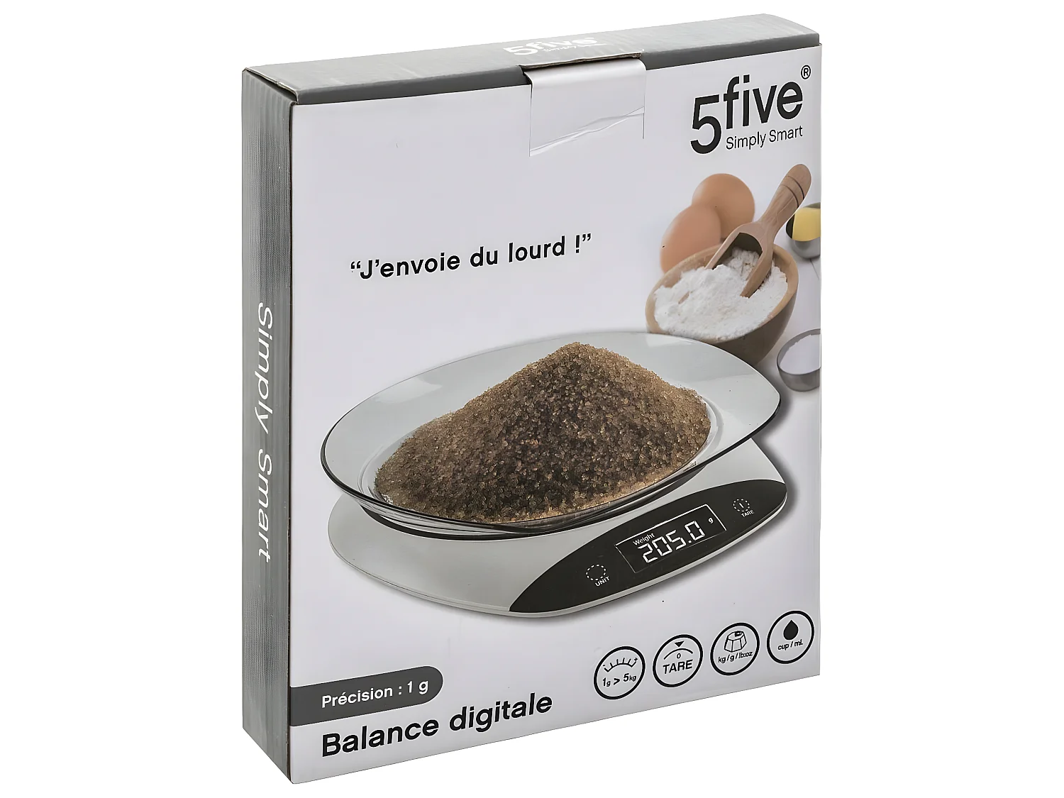 Balance Digitale avec Plateau "Varka" 20cm Blanc