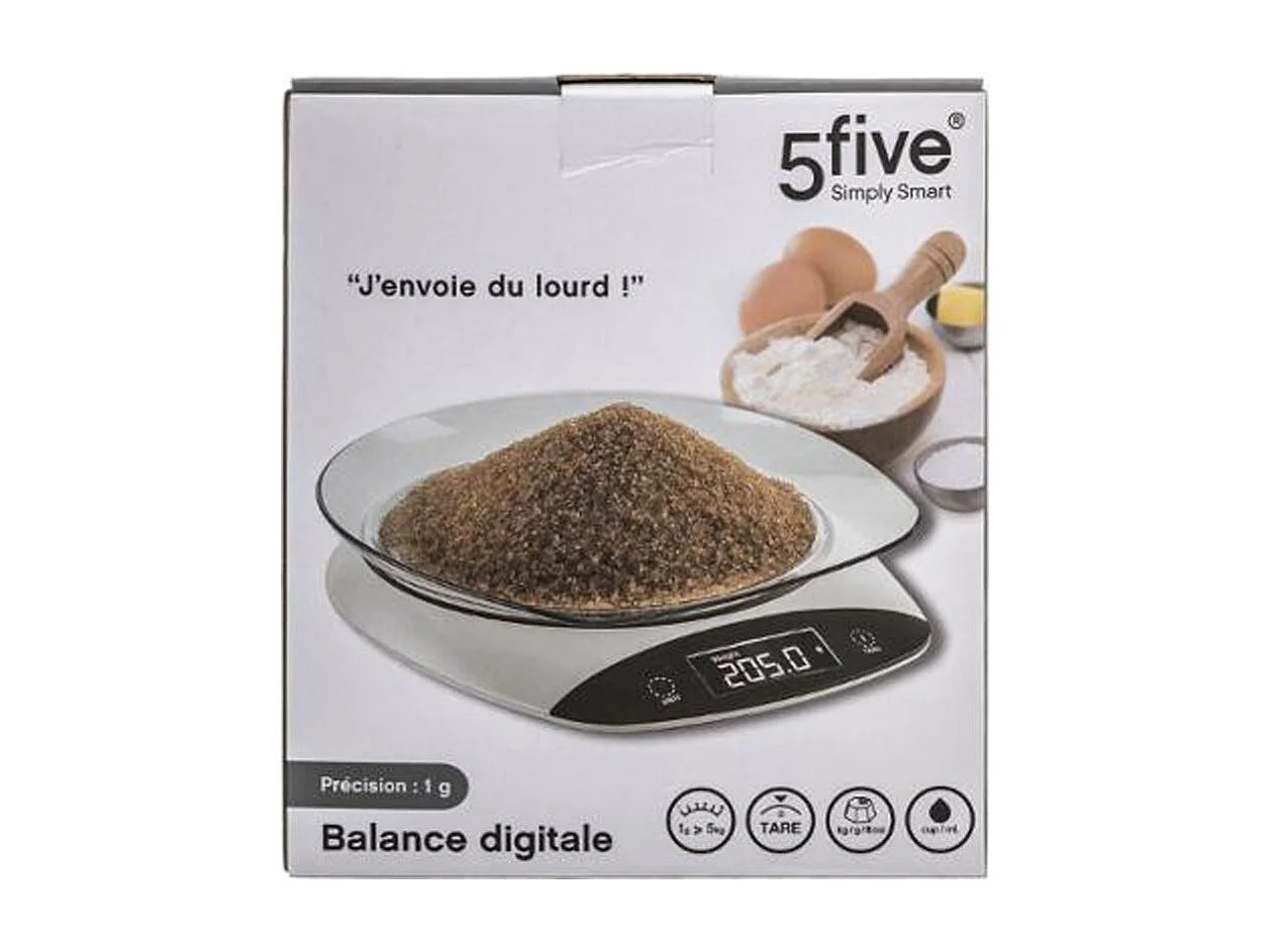 Balance Digitale avec Plateau "Varka" 20cm Blanc