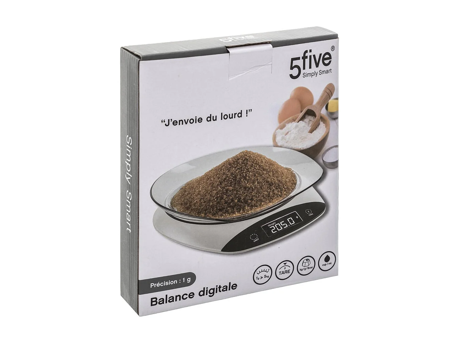 Balance Digitale avec Plateau "Varka" 20cm Blanc