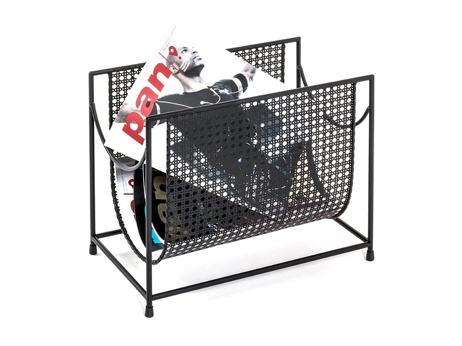 Porte-Revues en Acier "Laqué" 37cm Noir