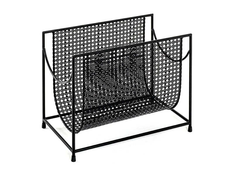 Porte-Revues en Acier "Laqué" 37cm Noir