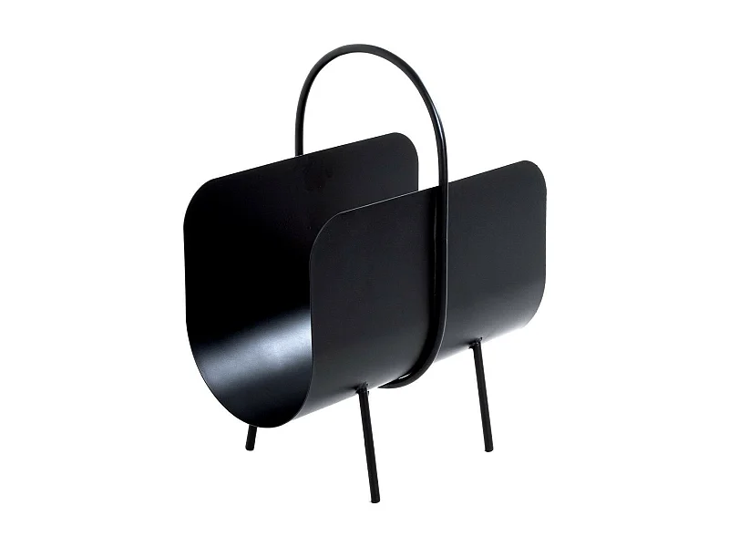 Porte-Revues Design "Sero" 47cm Noir Laqué