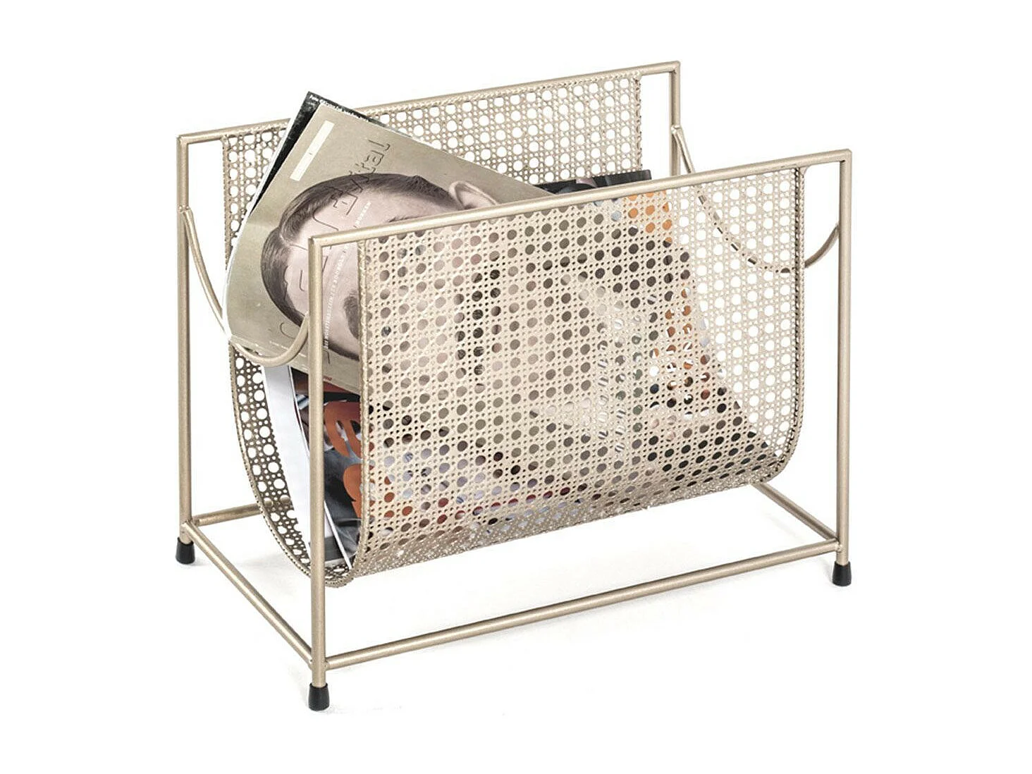 Porte-Revues en Acier "Laqué" 37cm Or